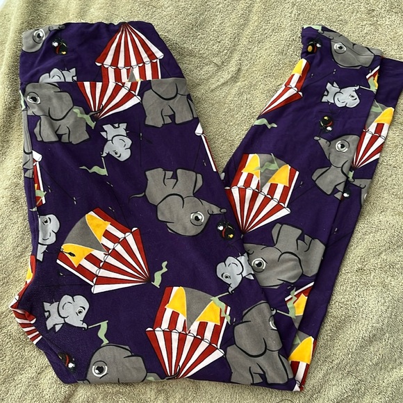 LuLaRoe Elephant Circus Leggings - Picture 1 of 4